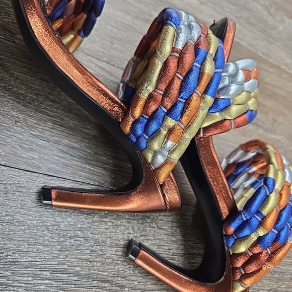 Dries Van Noten WOVEN METALLIC MULES - Picture 8 of 16